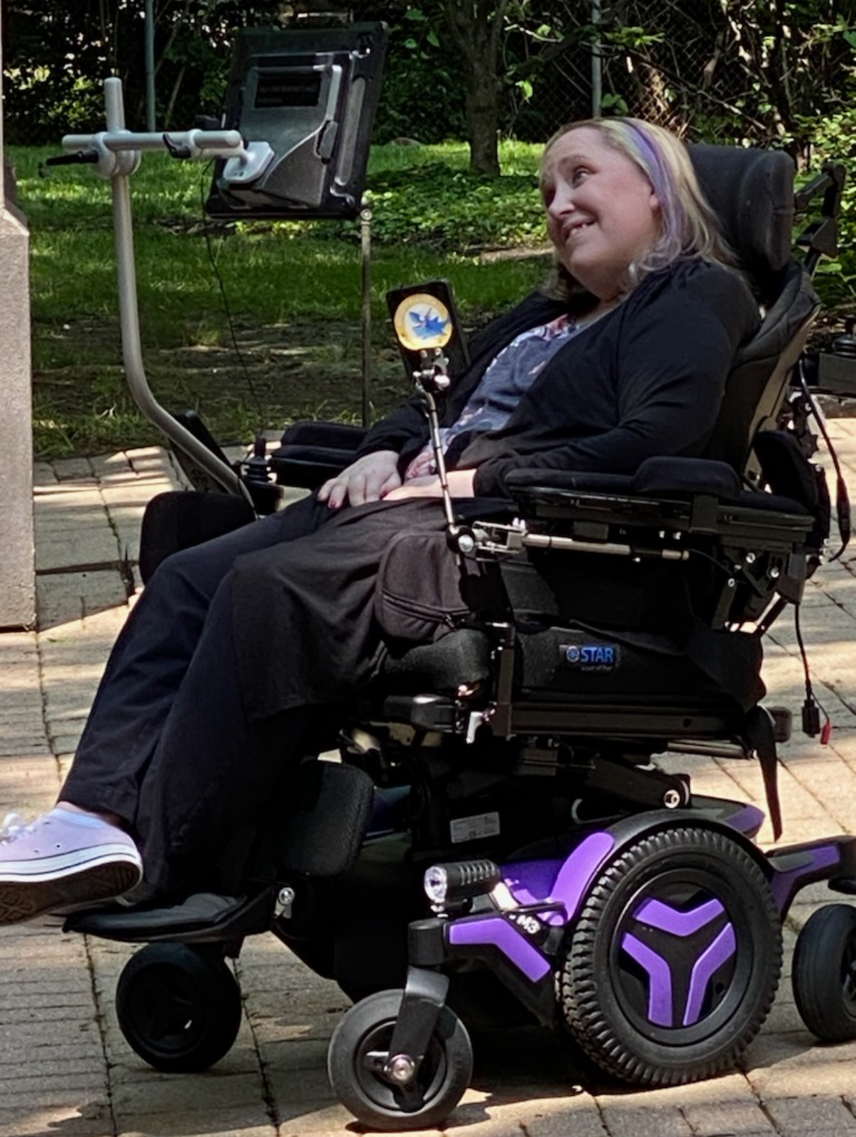 Jeanette in her wheelchair